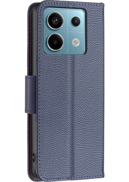 Xiaomi Redmi Note 13 Pro 5g Pu Deri Stand Kapağı Litchi Dokusu (Yurt Dışından)