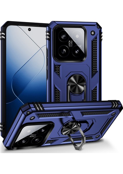 Xiaomi 14 Damla Geçirmez Kasa Pc+Tpu Telefon Geri Kapak Yüzüğü Kickstand (Yurt Dışından)