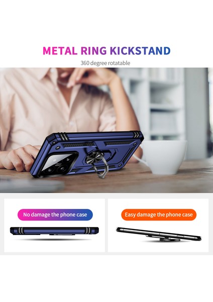 Xiaomi 14 Damla Geçirmez Kasa Pc+Tpu Telefon Geri Kapak Yüzüğü Kickstand (Yurt Dışından) indirimleri