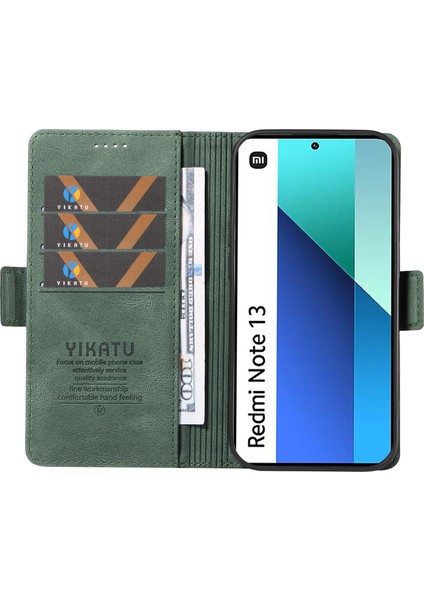 Xiaomi Redmi Note 13 4g Cüzdan Kapak Cilt Touch Deri Telefon Kılıfı (Yurt Dışından)