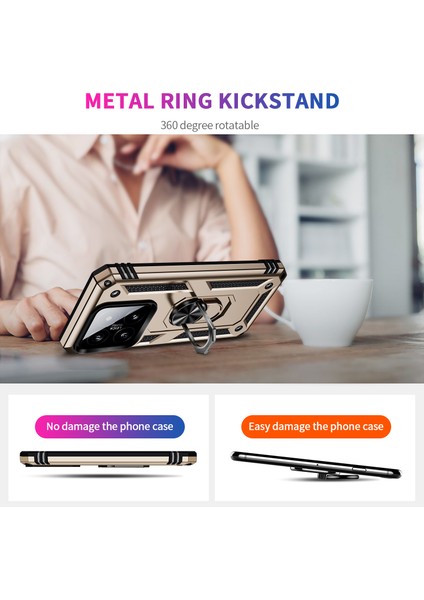 Xiaomi 14 Damla Geçirmez Kasa Pc+Tpu Telefon Geri Kapak Yüzüğü Kickstand (Yurt Dışından) indirimleri