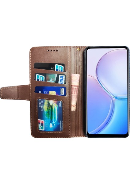 Xiaomi Redmi Note 13 4g Buzağı Dokusu Deri Telefon Stand Kapağı (Yurt Dışından)