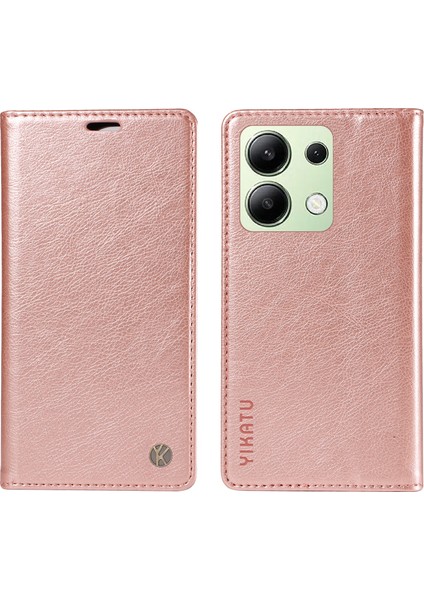 Xiaomi Redmi Note 13 4g Manyetik Kapanış Litchi Doku Deri Kılıf (Yurt Dışından)