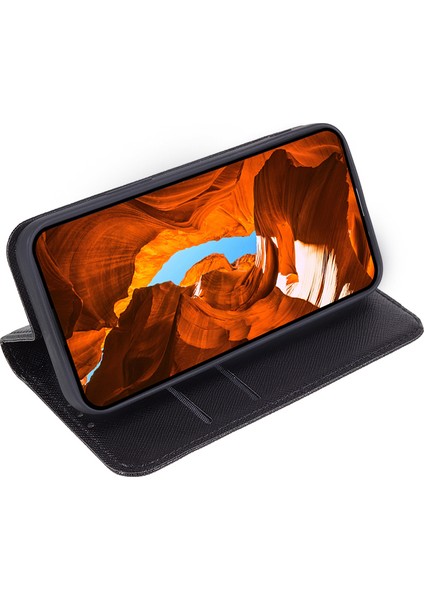 Xiaomi 14 Çapraz Doku Manyetik Otomatik Kapanan Damla Korumalı Telefon Kapağı (Yurt Dışından) modelleri