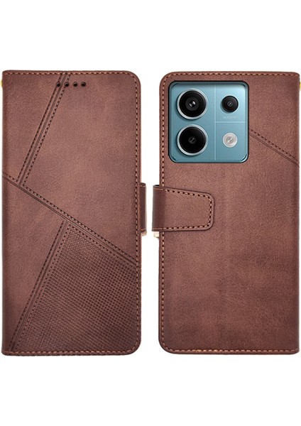 Xiaomi Redmi Note 13 Pro 5g Pu Deri Cüzdan Kılıf Buzağı Dokusu Flip Telefon Kapağı (Yurt Dışından)