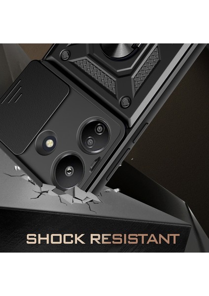 Xiaomi Redmi 13C 4g / Poco C65 4g Anti-Çizelge Tpu+Pc Kickstand Telefon Kapağı (Yurt Dışından) fiyatları