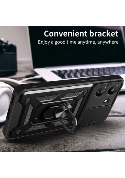 Xiaomi Redmi 13C 4g / Poco C65 4g Anti-Çizelge Tpu+Pc Kickstand Telefon Kapağı (Yurt Dışından) indirimleri