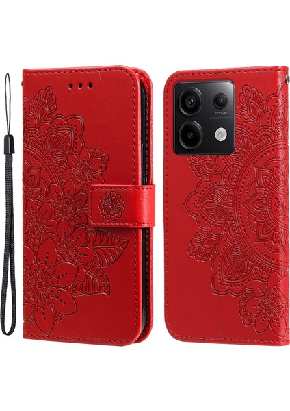 Xiaomi Redmi Note 13 Pro 5g Cüzdan Kılıfı Strap Blossoming Çiçek Deri Stand Kapağı (Yurt Dışından)