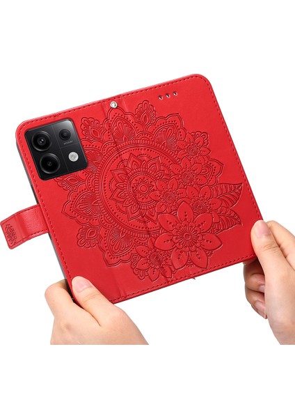 Xiaomi Redmi Note 13 Pro 5g Cüzdan Kılıfı Strap Blossoming Çiçek Deri Stand Kapağı (Yurt Dışından)