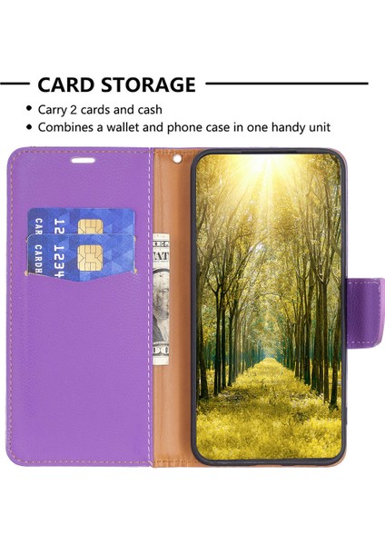 Xiaomi Redmi Note 13 Pro 5g Pu Deri Stand Kapağı Litchi Dokusu (Yurt Dışından)