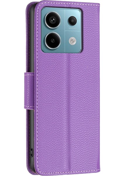 Xiaomi Redmi Note 13 Pro 5g Pu Deri Stand Kapağı Litchi Dokusu (Yurt Dışından)