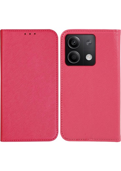 Xiaomi Redmi Note 13 5g Çapraz Doku Pu Deri Telefon Kapağı (Yurt Dışından)