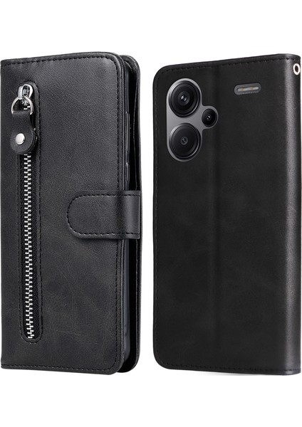 Xiaomi Redmi Note 13 Pro+ 5g Stand Buzağı Doku Deri Kapak Fermuar Cüzdan (Yurt Dışından)