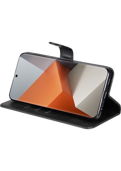Xiaomi Redmi Note 13 Pro+ 5g Stand Buzağı Doku Deri Kapak Fermuar Cüzdan (Yurt Dışından)