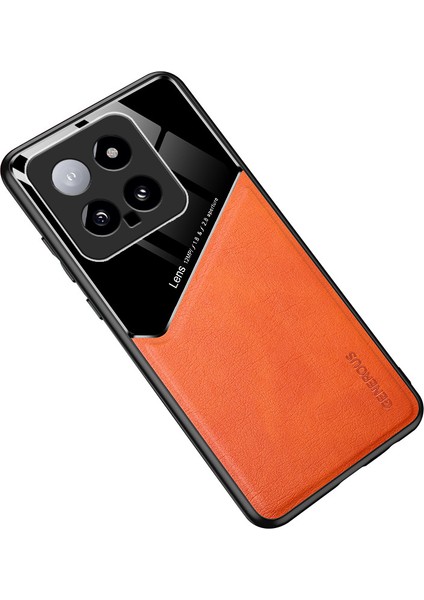 Xiaomi 14 Anti-Güz Pu+Tpu+Pc Manyetik Araç Montajı Arka Kapak (Yurt Dışından)