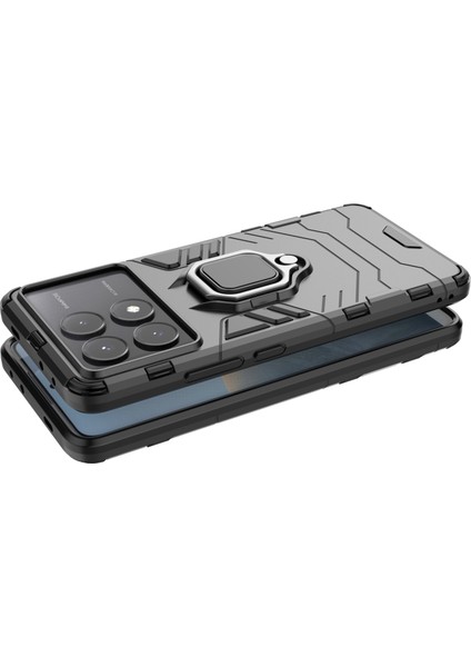 Xiaomi Poco X6 Pro 5g Pc+Tpu Kapak Döndürme Halkası Tutucu Kickstand (Yurt Dışından)