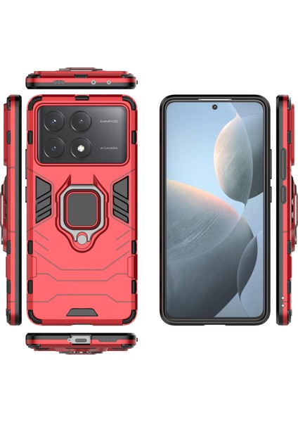 Xiaomi Poco X6 Pro 5g Pc+Tpu Kapak Döndürme Halkası Tutucu Kickstand (Yurt Dışından)