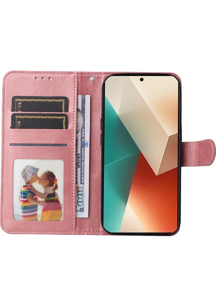Xiaomi Redmi Note 13 5g Stand Deri Telefon Kapağı Cüzdan Kayış (Yurt Dışından)