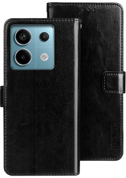 Xiaomi Redmi Note 13 Pro 5g Çılgın At Deri Deri Flip Stand Telefon Kapağı (Yurt Dışından)