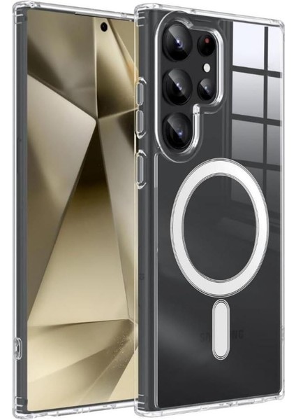 Samsung Galaxy S24 Ultra Kılıf Manyetik Şarj Şarj Özellikli Tacsafe Kılıf