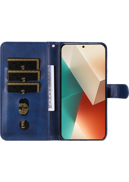 Xiaomi Redmi Note 13 5g Deri Kılıf Fermuarı Cüzdan Buzağı Dokusu Telefon Stand Kapağı (Yurt Dışından)
