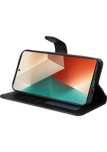 Xiaomi Redmi Note 13 5g Stand Deri Telefon Kapağı Cüzdan Kayış (Yurt Dışından)