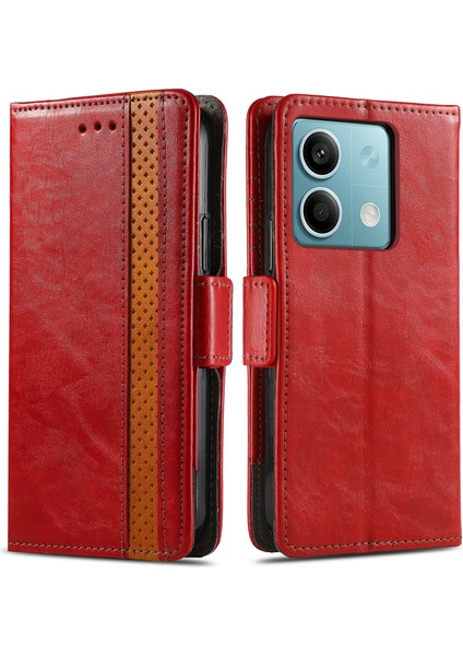 Xiaomi Redmi Note 13 5g Pu Deri Kılıf Rfıd Blowıng Flip Cüzdan Telefon Kapağı (Yurt Dışından)