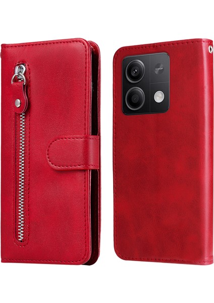 Xiaomi Redmi Note 13 5g Deri Kılıf Fermuarı Cüzdan Buzağı Dokusu Telefon Stand Kapağı (Yurt Dışından)