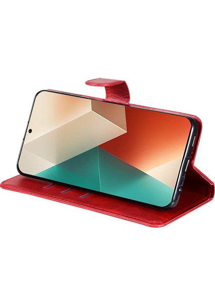 Xiaomi Redmi Note 13 5g Deri Kılıf Fermuarı Cüzdan Buzağı Dokusu Telefon Stand Kapağı (Yurt Dışından)