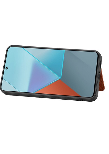 Xiaomi Redmi Note 13 Pro 5g Ince Fit Kickstand Karbon Fiber Doku Koruyucu Kabuk (Yurt Dışından)