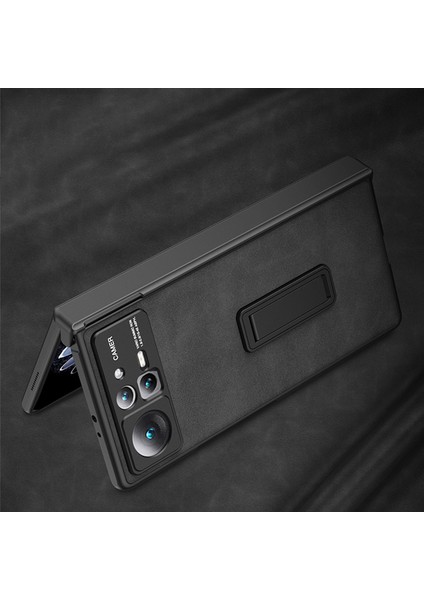 Xiaomi Mix Fold 2 5g Mat Deri Kılıf Kickstand Telefon Kapağı (Yurt Dışından)