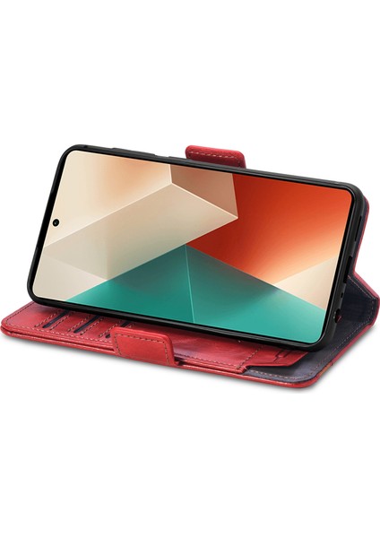 Xiaomi Redmi Note 13 5g Pu Deri Kılıf Rfıd Blowıng Flip Cüzdan Telefon Kapağı (Yurt Dışından)