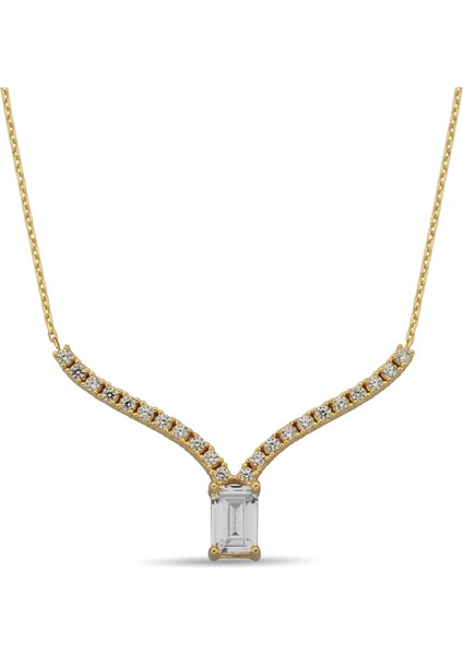 Altın Taşlı Kolye KLYCGK066