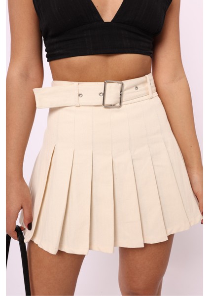 Kadın Kemerli Pileli Etek fiyatları