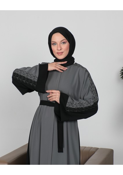 Nakışlı Cupra Kumaş Abaya-Kimono fiyatları