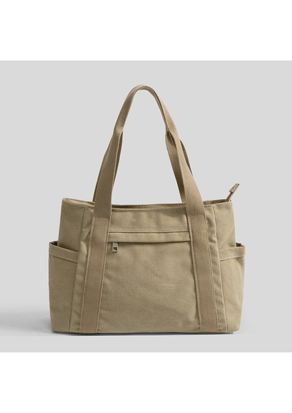 Vintage Gündelik Kanvas Tote (Yurt Dışından)