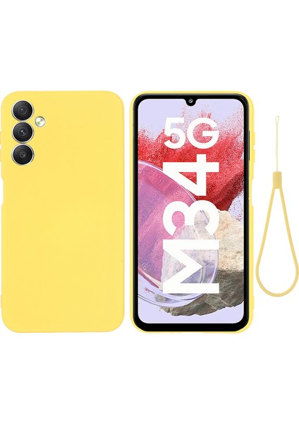 Samsung Galaxy F34 5G/M34 5g Sıvı Silikon Telefon Kılıfı Yumuşak Astar Şok Geçirmez Kapak (Yurt Dışından)