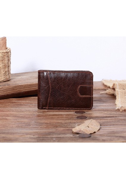 Retro Casual Erkek Kısa Deri Cüzdan (Yurt Dışından)