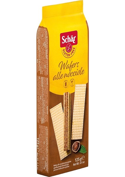 Wafers Alla Nocciole Glutensiz Fındıklı Gofret 125 gr (6 ADET)