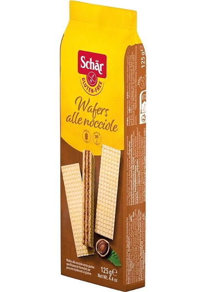 Wafers Alla Nocciole Glutensiz Fındıklı Gofret 125 gr (6 ADET)