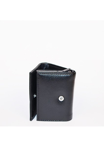 Mekanizmalı Deri Cüzdan Otomatik Kartlı