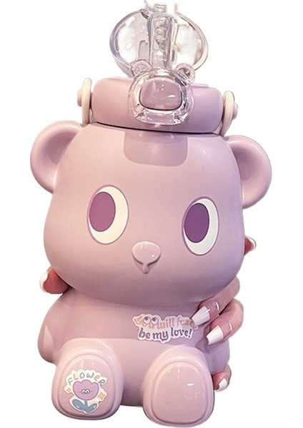 Sevimli Ayı ve Yakışıklı Çocukların Pipetli Bardağı (Yurt Dışından)