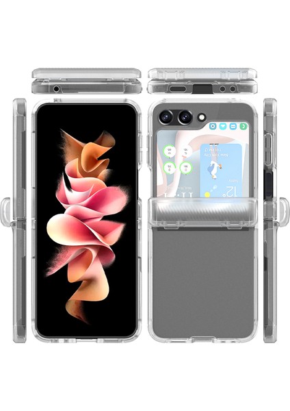 Samsung Galaxy Z Flip5 5g 5g Pc+Tpu Mat Telefon Kılıfı Menteşe Koruma Kapağı Pet Küçük Ekranlı Film-Teslimatlı (Yurt Dışından) fiyatları