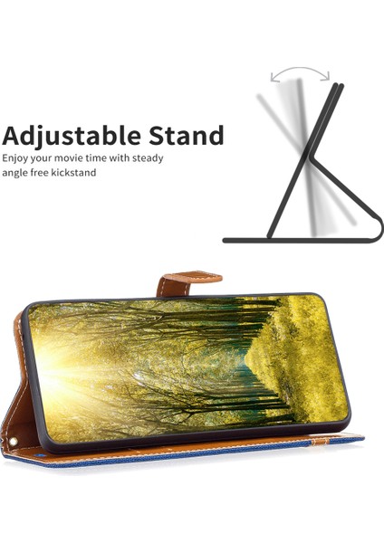 Samsung Galaxy A35 5g 5g Case Kot Cezası Pu Deri Deri Cüzdan Kapak Sapfire (Yurt Dışından)