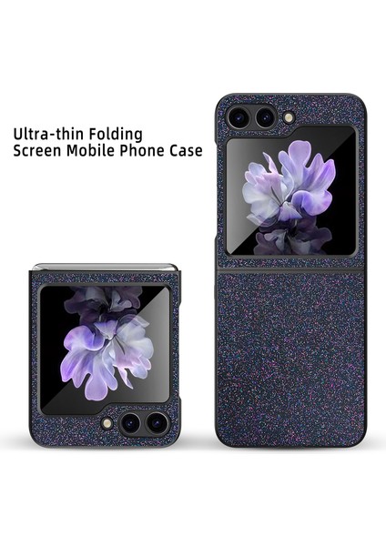 Samsung Galaxy Z Flip5 5g Glitter Tasarım Telefon Kapağı Çizelge Karşıtı Sabit Pc Telefon Vaka Doğru (Yurt Dışından) fiyatları