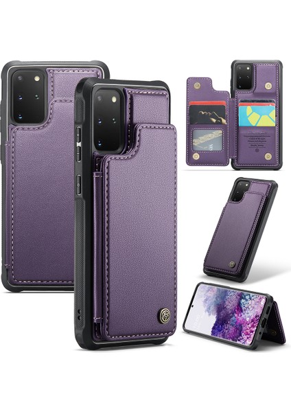 Samsung Galaxy S20 Plus 4g/5g Case 5 Kart Yuvaları Telefon Kickstand Kapak-Mor (Yurt Dışından)