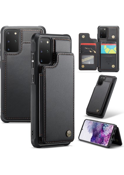 Samsung Galaxy S20 Plus 4g/5g Case 5 Kart Yuvaları Telefon Kickstand Cover-Black (Yurt Dışından)