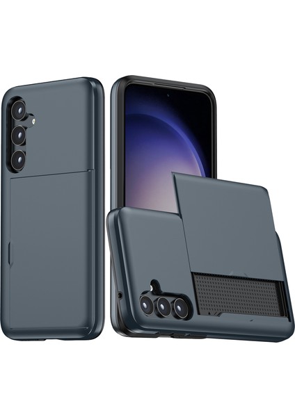 Samsung Galaxy S24 Telefon Kılıfı Tpu+Pc Çift Katman Koruyucu Kapak Navy Mavi (Yurt Dışından)