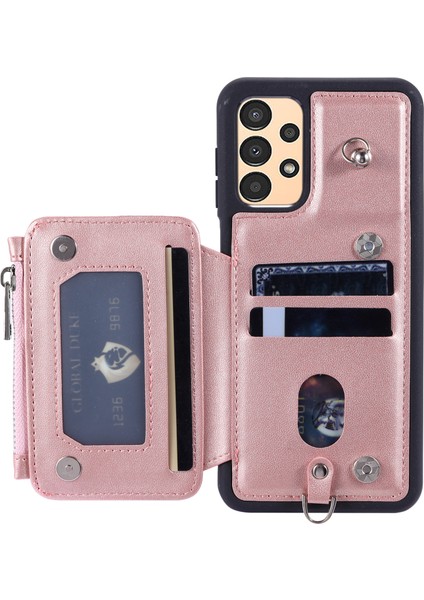 Samsung Galaxy A14 4g/5g Için Telefon Kılıfı, Rfıd Engelleme Pu+Tpu Anti-Drop Kapak Kickstand Fermuar Cüzdan Kabuğu Strap-Rose Altın (Yurt Dışından) fiyatları