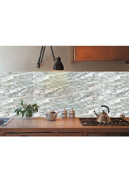 Kendinden Yapışkanlı Yeşil Agat Desenli Pvc Panel 41X62 cm (12 Adet) 3 M²